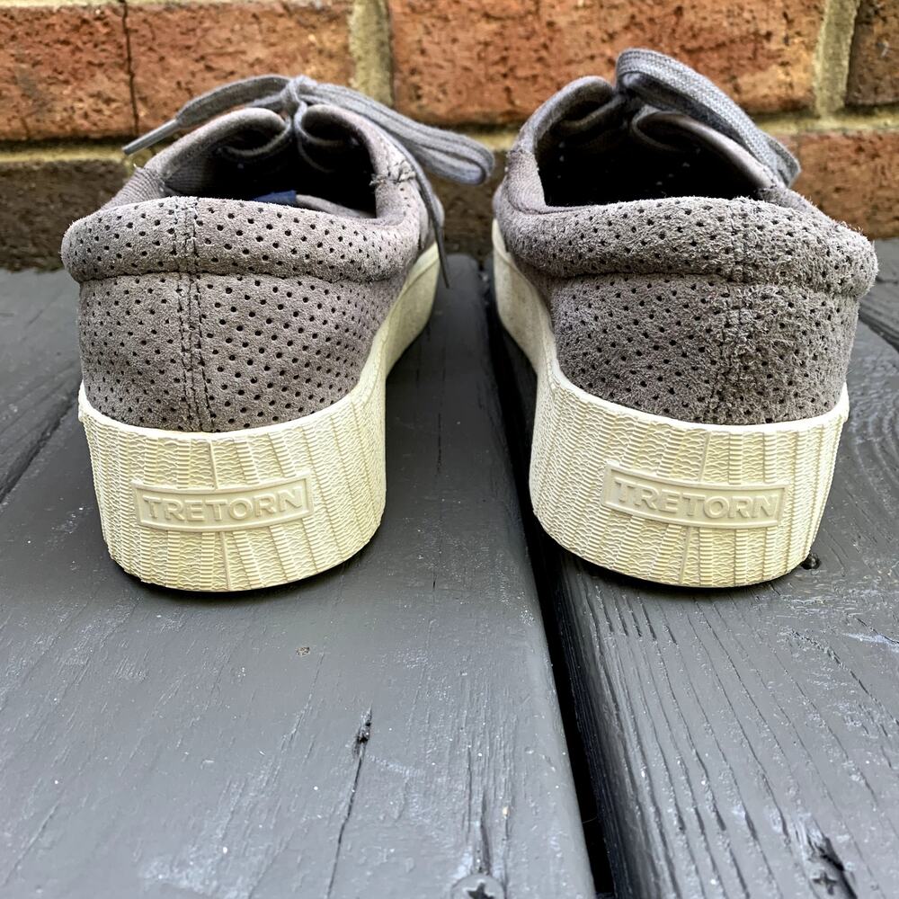 Tretorn Nylite Bold Platform Nubuck Sneakers Womens Gray Suede Casual Athletic 9 - Picture 3 of 7